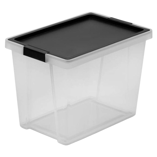 CAJA 15L MULTIUSOS TAPA NEGRA