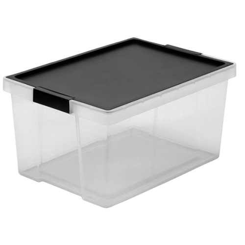 CAJA 35L MULTIUSOS TAPA NEGRA