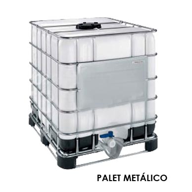 1.000 L - DEPOSITO REJADO IBC CON PALET METALICO HOMOLOGADO