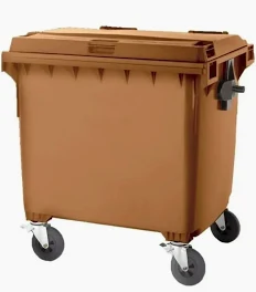 CONTENEDOR BASURA 660L TAPA PLANA 4 RUEDAS vista 3