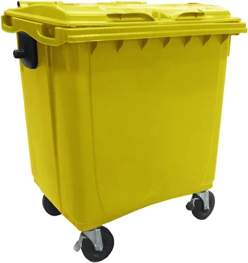 CONTENEDOR BASURA 660L TAPA PLANA 4 RUEDAS vista 4